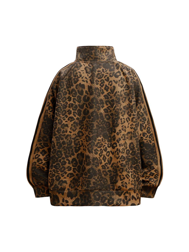 Cheetah Print Suede Tracksuit