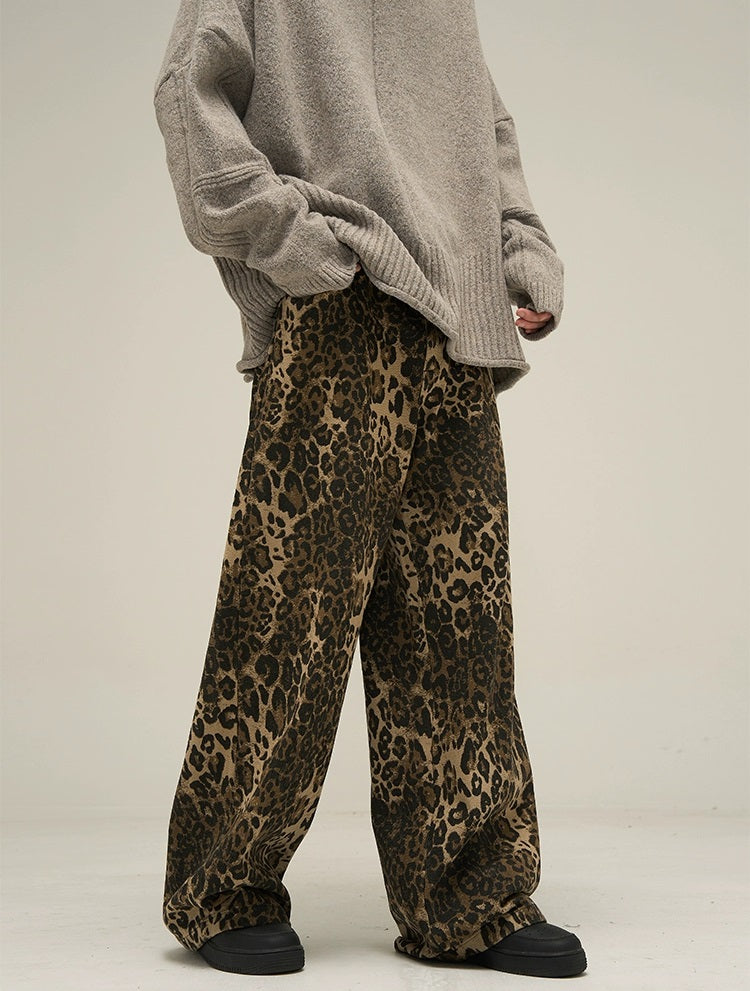 Wild Leopard Print Jeans - chiclara