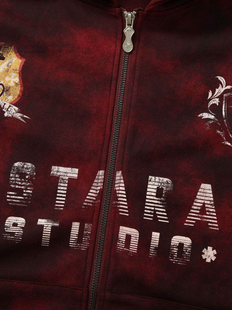 Wasteland Tie Dye Cardigan Zipper Sweatshirt