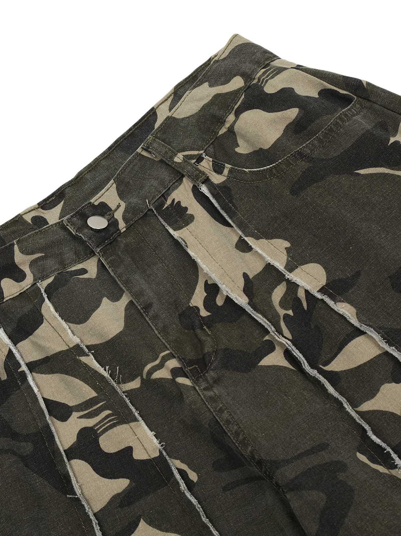 Camouflage Multi Pocket Patched Cargo Pants