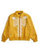 Hip Hop Bones Embroidered Leather Jacket