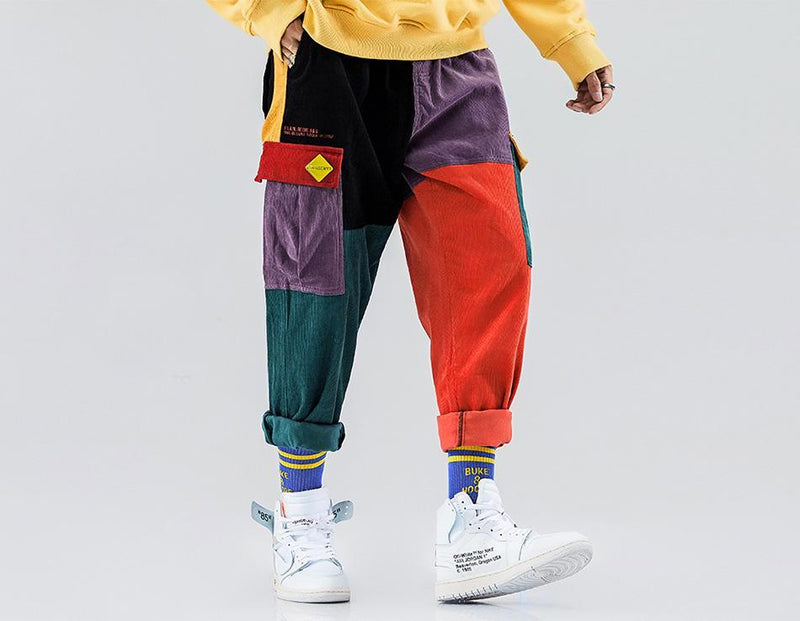 Color-Block Cargo Joggers