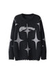 Maillard Star Tassel Ripped Sweater