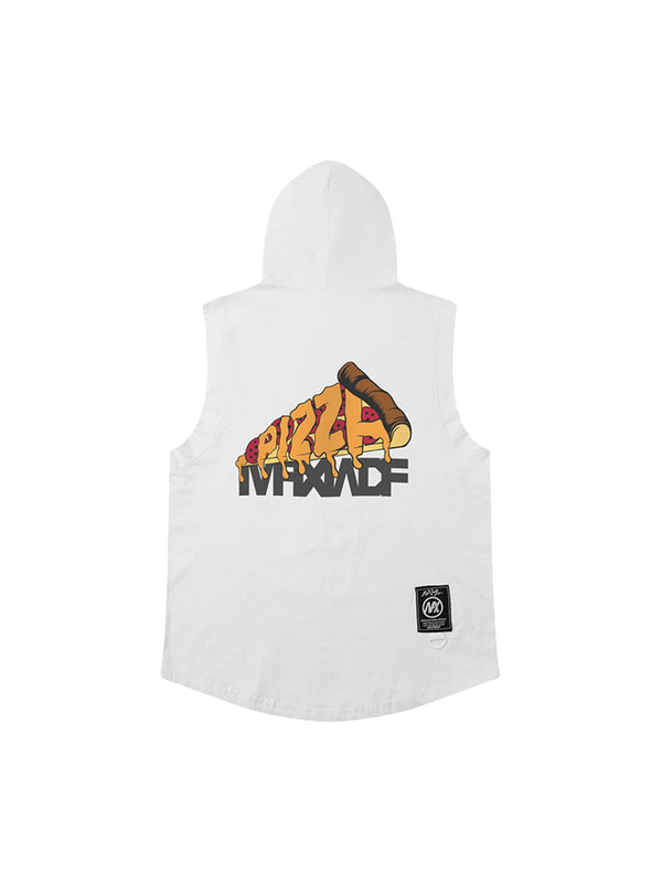 Hip-hop Cartoon Printed Hooded Vest