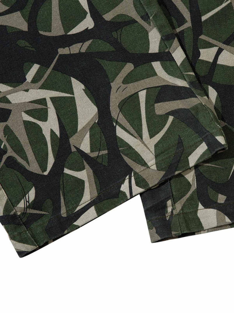 Camouflage Faux Two-piece Hooded Fleece Jacket Tracksuit