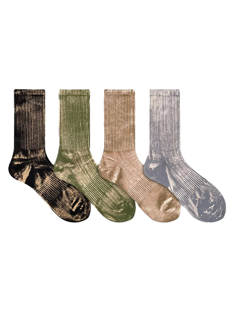 Workwear Distressed Tie-dyed Socks