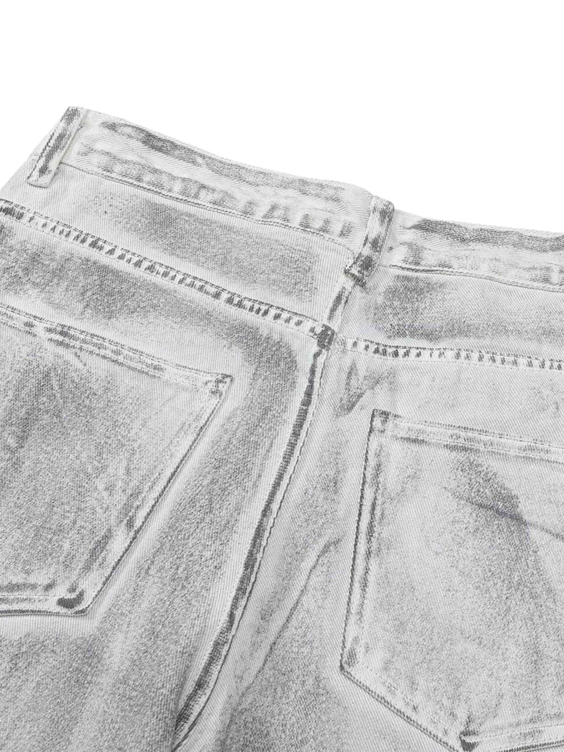 Hip Hop Aged Straight Leg Jeans