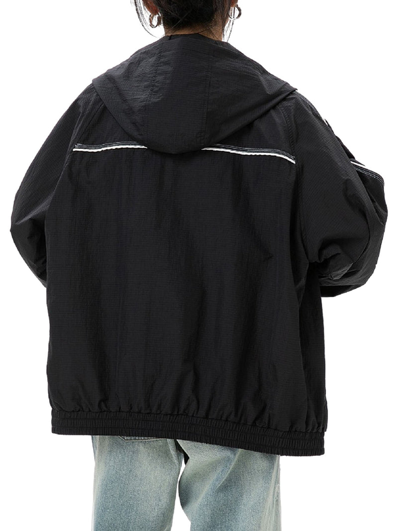 Retro Outdoor Zip Up Hooded Jacket